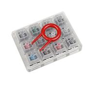 Graootoly Testeur de 12 touches avec base en acrylique pour clavier mécanique Cherry MX avec extracteur de touches