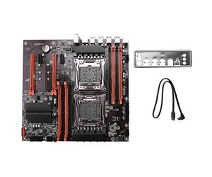 Graootoly X99 Carte mère LGA 2011-3 avec double emplacement M.2 NVME compatible avec quatre canaux DDR4 ECC RAM XEON E5 V3 V4 X99-RS9, 8 x 32 G pour LGA 2011-3 Xeon E5 Series, 295 x 281 mm