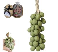 Grape Cluster Soap, Handmade Fruit Grapes Soaps, Grape Soap on a Rope, Natural Cold Process Artisan Soaps, for Washing Hands and Fresh Air Men Women (Green-260g)
