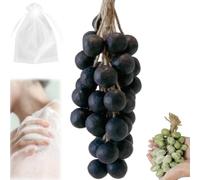 Grape Cluster Soap on a Rope - Bouquet de savon en forme de raisin - Fait à la main - Savon hydratant naturel parfumé aux raisins - Cadeau pour hommes et femmes - Noir