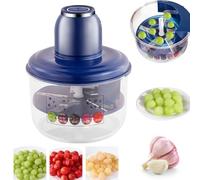 Grape Peeling Machine, Garlic Peeling Machine Electric, Garlic Peeler Skin Remover Machines, Multifunctional Automatic Peeler Skinning Tool for Grapes, Cherry, Tomatoes (Blue)
