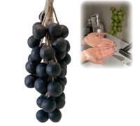 Grape Shaped Soap, Handmade Bar Soaps for Face and Body Wash, Grape Cluster Artisan SoapBar, Decorative Gift for Bridal Showers, Baptisms & Home Spa (Dark Purple,20)