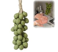 Grape Shaped Soap, Handmade Bar Soaps for Face and Body Wash, Grape Cluster Artisan SoapBar, Decorative Gift for Bridal Showers, Baptisms & Home Spa (Cyan,20)