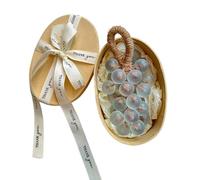 Grape Soap, 25 Pieces Handmade Decorative Grapes Shaped Cluste, Handmade Grape Soaps on a Ropes, Grapes Soap on a Rope, for Washing Hands and Fresh Air (Blue)