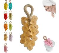 Grape Soap, Grape Soap on a Rope, Handmade Grapes Cluster Shaped Soaps, Decorative Soaps Bars, DIY Exquisite Home Decor and Gift Choice for Washing Hands and Fresh Air Men Women (Yellow)
