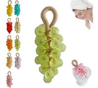 Grape Soap, Grape Soap on a Rope, Handmade Grapes Cluster Shaped Soaps, Decorative Soaps Bars, DIY Exquisite Home Decor and Gift Choice for Washing Hands and Fresh Air Men Women (Green)