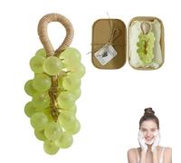 Grape Soap, Handcrafted Grapes Soaps on a Ropes, Natural Cold Process Artisan Soaps, DIY Exquisite Home Decor and Gift Choice for Washing Hands and Fresh Air Men Women (Green)