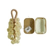 Grape soap on a rope - Cold Process Aromatic Decorative Bar Soap, Natural Cluster Shaped Soap for Hand Face Bath, Christmas Birthday Gift Men Women (Jasmine)