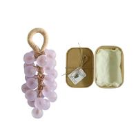 Grape soap on a rope - Cold Process Aromatic Decorative Bar Soap, Natural Cluster Shaped Soap for Hand Face Bath, Christmas Birthday Gift Men Women (Rose)