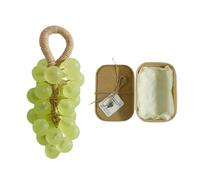 Grape soap on a rope - Cold Process Aromatic Decorative Bar Soap, Natural Cluster Shaped Soap for Hand Face Bath, Christmas Birthday Gift Men Women (Emerald green)