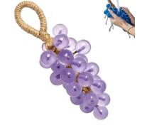Grape Soap On A Rope, Crystal Grape Soap for Hand Face, Handmade Natural Cold Process Soaps with A Light Fruity Aroma (Purple)