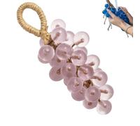 Grape Soap On A Rope, Crystal Grape Soap for Hand Face, Handmade Natural Cold Process Soaps with A Light Fruity Aroma (Pink)