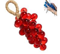 Grape Soap On A Rope, Crystal Grape Soap for Hand Face, Handmade Natural Cold Process Soaps with Light Fruity Aroma (Red)