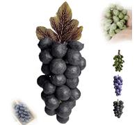 Grape Soap On A Rope, Grape Cluster Soap, Advanced Handmade, Natural Cold Process Artisan Soaps for Face, Body Shower & Hands, Decorative Bars, Exquisite Home Decor (Black,20-granules)