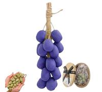 Grape Soap on a Rope,Handcrafted Grapes Soape on a Ropes Bunch Shaped, Decorative Grape Soaps Bars,for Face & Body Bath Shower, Home Decor Gift (Purple)
