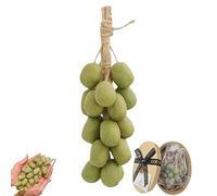 Grape Soap on a Rope,Handcrafted Grapes Soape on a Ropes Bunch Shaped, Decorative Grape Soaps Bars,for Face & Body Bath Shower, Home Decor Gift (Green)