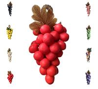 Grape Soap on a Rope, Handmade Bunch Shaped Bar Artisans, Natural Cold Process Artisan Soaps, Body Bath Grapes Bunch Soap for Showers (Red)