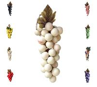 Grape Soap on a Rope, Handmade Bunch Shaped Bar Artisans, Natural Cold Process Artisan Soaps, Body Bath Grapes Bunch Soap for Showers (White)