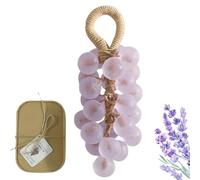 Grape Soap on a Rope, Handmade Crystal Grape Soap Cluster, Gentle Cleansing Gift for Men and Women, Unique Bathroom Décor Accessory (Style D)