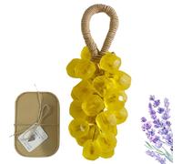 Grape Soap on a Rope, Handmade Crystal Grape Soap Cluster, Gentle Cleansing Gift for Men and Women, Unique Bathroom Décor Accessory (Style K)