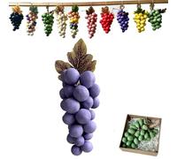 Grape Soap on a Rope, Handmade Grape Shaped Soap, Face & Body Bath Grapes Cluster Soaps for Shower, Home Decor (Purple)