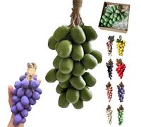 Grape Soap on a Rope, Handmade Grapes-Shaped Soap, for Face, Hands, Body Shower & Fresh Air, Home Decor (Green,42pcs)