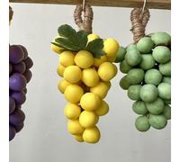 Grape Soap On A Rope, Handmade Grapes Shaped Soaps, Grape Cluster Soap, Handmade with Fresh Vine Grape's Essence, Natural Facial and Body Bath Soap Bundle (Yellow)