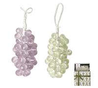 Grape Soap on a Rope,Handmade Grapes-Shaped Soaps,Handmade DIY Exquisite Home Decor for Face,Body Shower & Hands,Decorative Soap Bars,for Washing Hands and Fresh Air Men Women (1, purple+green)