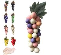 Grape Soap on a Rope, Handmade Grapes-Shaped Soaps, Natural Cold Process Artisan Soaps for Face, Body Shower & Hands, Decorative Soap Bars for Bathroom or Home Aesthetic (Colorful 1pcs)