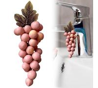 Grape Soap on a Rope, Handmade Grapes-Shaped Soaps, Natural Cold Process Artisan Soaps for Face, Body Shower & Hands, Decorative Soap Bars, Exquisite Home Decor,DIY (Strawberry flavor)