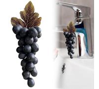 Grape Soap on a Rope, Handmade Grapes-Shaped Soaps, Natural Cold Process Artisan Soaps for Face, Body Shower & Hands, Decorative Soap Bars, Exquisite Home Decor，DIY (Bitter Orange Blossom Flavor)