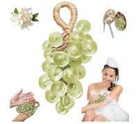 Grape Soap on a Rope Handmade Natural Grape Shaped Soap for Hand Wash Bathe Cold Process Decorative Ideas DIY Exquisite Home Decor and Gift Choice for Washing Hands and Fresh Air Men Women (B)