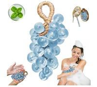 Grape Soap on a Rope Handmade Natural Grape Shaped Soap for Hand Wash Bathe Cold Process Decorative Ideas DIY Exquisite Home Decor and Gift Choice for Washing Hands and Fresh Air Men Women (C)