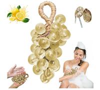 Grape Soap on a Rope Handmade Natural Grape Shaped Soap for Hand Wash Bathe Cold Process Decorative Ideas DIY Exquisite Home Decor and Gift Choice for Washing Hands and Fresh Air Men Women (D)