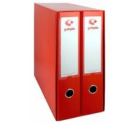 Grapfolas 7279251 Module de 2 classeurs avec levier de 65 mm Rouge