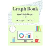 Graph book: NOTEBOOK 8.5" x 11", 4x4 Quad Grid Paper, 100 pages Graph Paper. Medical, Drawing, Mathematics, Sketching, Kids