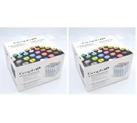 GRAPH’IT Rangement Feutre Organisateur - 36 Emplacements pour Marqueurs - Compact et Résistant - Organisation Bureau, Espace Travail - Support Acrylique Transparent - Compartiment par Couleur