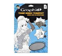 GRAPH’IT - Trame à transférer pour le dessin et illustration Manga - décalcomanie par transfert à sec - format A4 - motif Ombres Foncées