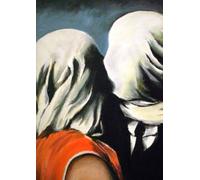 GRAPH NOTEBOOK - Les Amants, René Magritte: Maths exercise book with maxi thickness, A4 size, 150 pages of 5mm squared paper. Glossy and flexible ... for school, university, and free time.