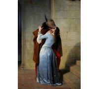 GRAPH NOTEBOOK- THE KISS - FRANCESCO HAYEZ: LARGE NOTEBOOK - FAMOUS PAINTING COVER - 150 PAGES- A4 FORMAT- QUADERNONE A QUADRETTI CON QUADRO FAMOSO