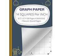 Graph Paper 14 Squares Per Inch Notebook: 14x14 Grid Per Inch | 110 Pages | Perfect for Cross Stitch, Needlepoint & Pattern Design | 8.5” x 11”