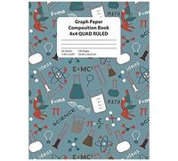Graph Paper Composition Book: Science Lab 4x4 Quad Ruled Math And Science Grid Notebook