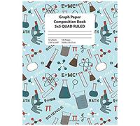 Graph Paper Composition Book: Science Lab 5x5 Quad Ruled Math And Science Grid Notebook