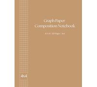 Graph Paper Composition Notebook 8.5 x 11 / 120 Pages / 4x4: Quad Ruled Grid Paper Notebook for School, Math, and Engineering Work - Camel Brown Cover