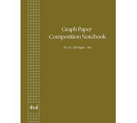 Graph Paper Composition Notebook 8.5 x 11 / 120 Pages / 4x4: Quad Ruled Grid Paper Notebook for School, Math, and Engineering Work - Olive-Brown Cover