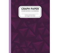 Graph Paper Composition Notebook - Quad Ruled 4x4 - 100 Pages - 8.5 x 11 in: Purple Geometric Prism Cover - Large Quad Ruled Math & Design Notebook for Students, Engineers, and Creatives