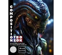 Graph Paper Composition Notebook Quad Ruled 4x4: 120 White Paper Grid Pages Gray 4 Squares per Inch 60 Sheets for School College Student Teacher Class ... Size 7.5”x9.25” Alien Predator Warrior 33.