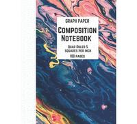 Graph Paper Composition Notebook, Quad Ruled 5 Squares Per Inch, 100 Pages: Quad Ruled 5 Squares To 1 Inch Grid Paper Science & Math Graphing Notebook 5x5 7.5 X 9.25": Ananas Pineapple Teal Stripes Gr