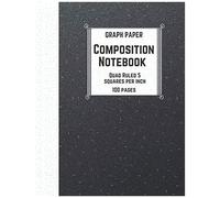 Graph Paper Composition Notebook, Quad Ruled 5 Squares Per Inch, 100 Pages: Quad Ruled 5 Squares To 1 Inch Grid Paper Science & Math Graphing Notebook 5x5 7.5 X 9.25": Ananas Pineapple Teal Stripes Gr