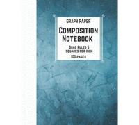 Graph Paper Composition Notebook, Quad Ruled 5 Squares Per Inch, 100 Pages: Quad Ruled 5 Squares To 1 Inch Grid Paper Science & Math Graphing Notebook 5x5 7.5 X 9.25": Ananas Pineapple Teal Stripes Gr